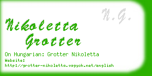 nikoletta grotter business card